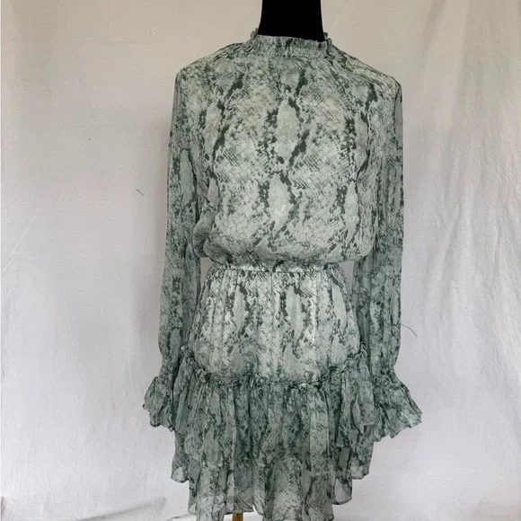 Green Snake Print Dress - Picture 2 of 2
